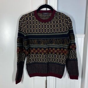 ETRO Women’s Wool Made in Italy Crewneck Sweater 3D Knit size 44 Crosby Grandpa